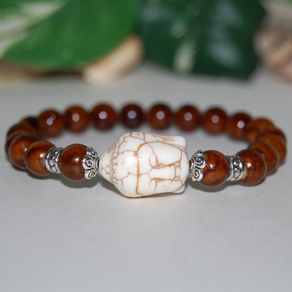 Buddha Bracelet,Brown Jasper Bracelet,Buddha Jasper Bracelet,Good Luck Bracelet